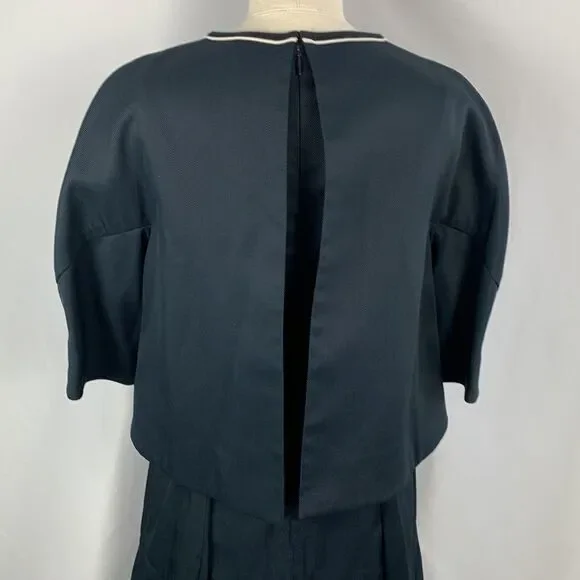 Fendi Navy Dress With Mesh Detail